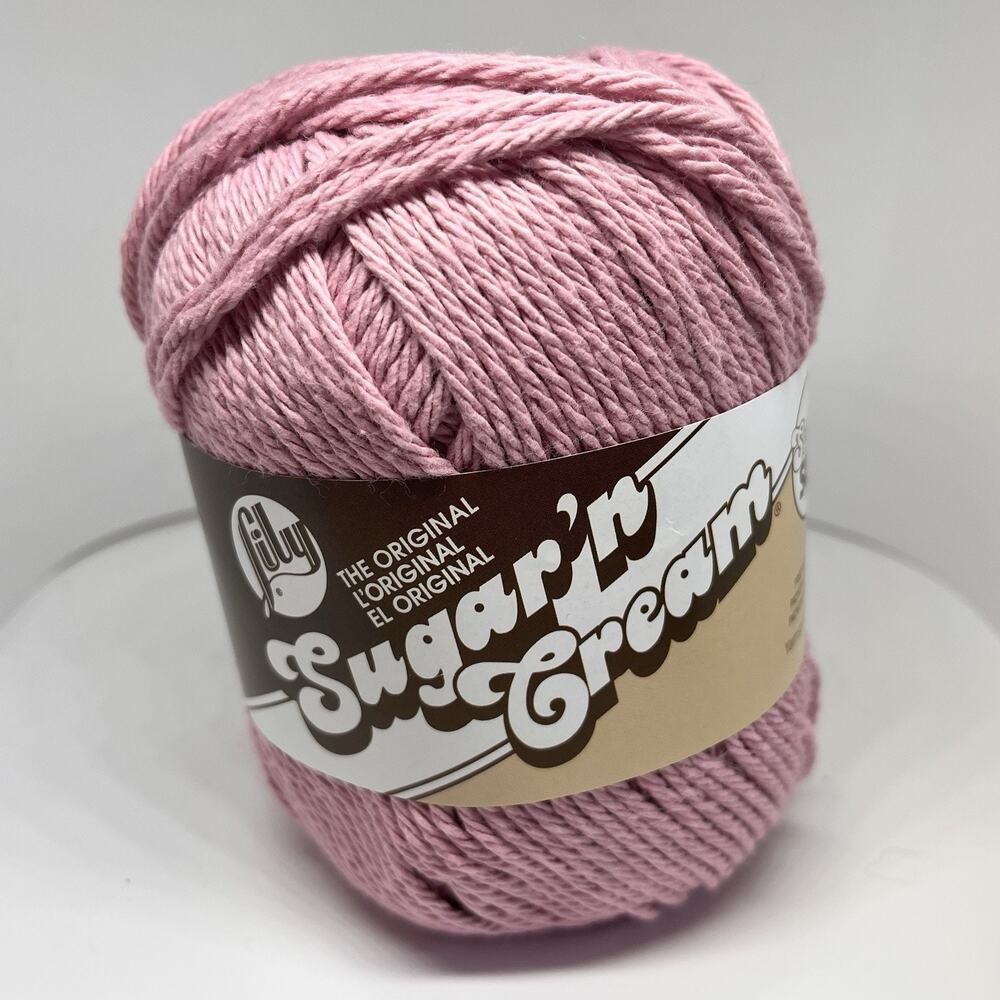 Lily Sugar ‘n Cream Super Size Yarn, Rose Pink